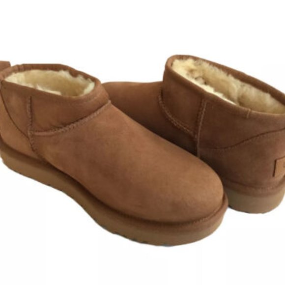 UGG CLASSIC ULTRA MINI CHESTNUT SHEARLING LINED BOOT US 10 / EU 41 / UK 8